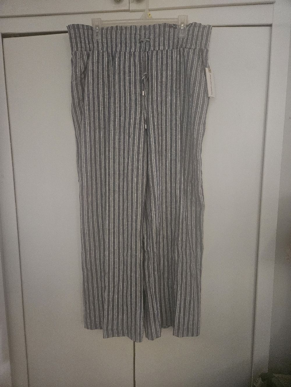 NWT Nautical Stripe Linen Blend Pants Sz L